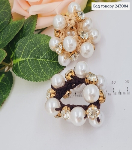Резинка з перлинками та камінцями  на хвіст  243084 фото 1