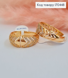 Кольцо стрелочки с камешками Xuping 18K 170643 фото