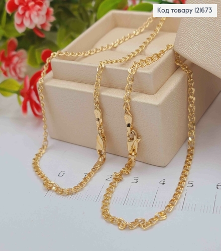 Набор: Цепочка (49см) + Браслет (19см), плетение ЛАВ, ширина 3,5мм, Xuping 18K 121673 фото 1