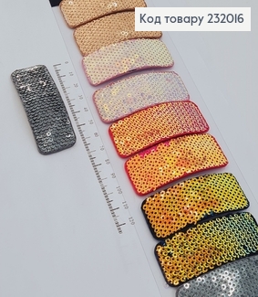 Заколка Тік - так 6,5 * 2,5 см з паєтками в асорт. 232016 фото