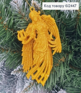 Новорічна фігура Блиск Янгол з арфою ЗОЛОТО, 12*7см, Україна 612447 фото