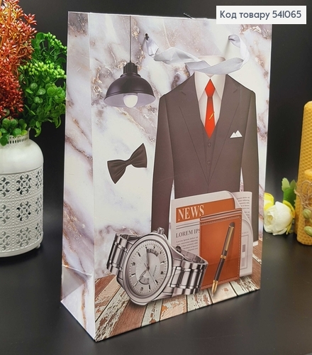 Пакет середній з різними кольорами та малюнками 32х26 в ас. 541065 фото 1