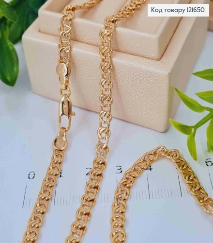 Цепочка плетения УЗЕЛ, ширина 5мм, длина 60см, Xuping 18K 121650 фото 1