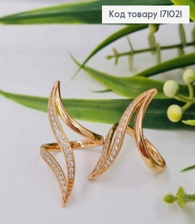 Кольцо "Огонь Страсти" с Блестящими камешками, Xuping 18К 171021 фото