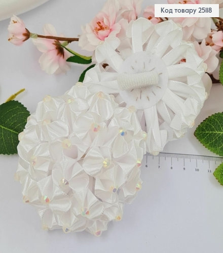 Резинка Бант Об"ємний 9см , з камінцями, Україна 25118 фото 1