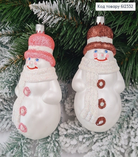 Новогодняя фигура Снеговик в шляпе, в ассорт., 12*5,5см, Украина 612332 фото 1