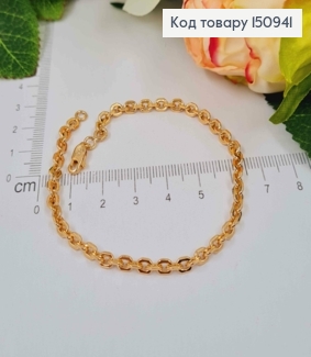 Браслет, якорное плетение, шир.0,3см, дл. 20см, Xuping 18K 150941 фото