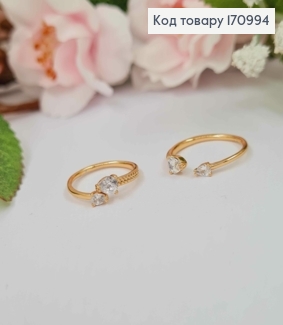 Кольцо на Фаланге украшено камнями, (13р), Xuping 18К. 170994 фото