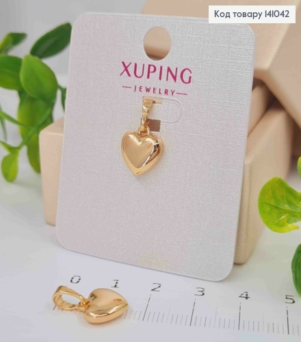 Кулон об'ємне "СЕРЦЕ", 1,1см, Xuping 18К 141042 фото 1