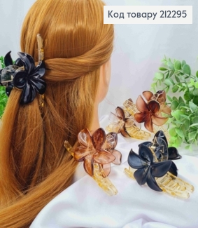 Краб пластик петелька "Гавайский Цветок", 11см, цвета в ассортименте 212295 фото