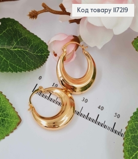 Серьги круглые КАЗАЦКИЕ, диаметр 2,5см, XUPING 18K 117219 фото