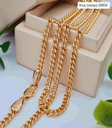 Цепочка Панцирное плетение, ширина 3,5мм, длина 50см, Xuping 18К 121806 фото 1