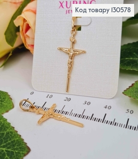 Крестик с Распятием, 2,8*1,5см, Xuping 18К 130578 фото