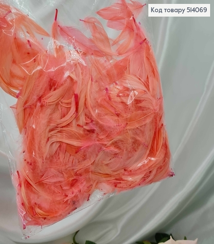 Наполнитель перьев Розово-ПОМАРАНЧЕВИЙ  10 гр 514069 фото 1