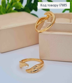 Перстень с жемчужкой и камешками, Xuping 18К. 171185 фото