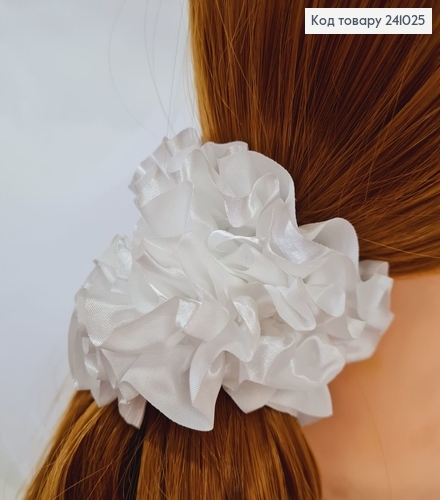 Резинка ткань объемная белая в асс. 241025 фото 1