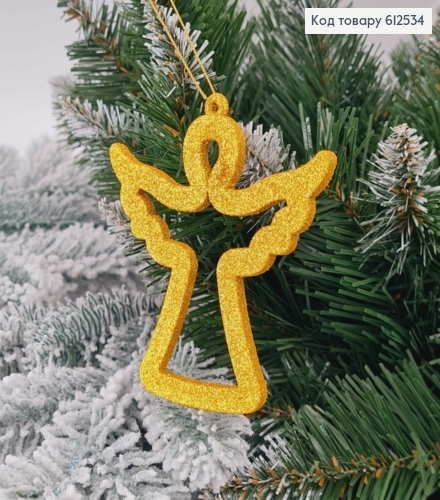 Новорічна фігура Янгол ЗОЛОТО НЕОН, 9*9см, Україна 612534 фото 1