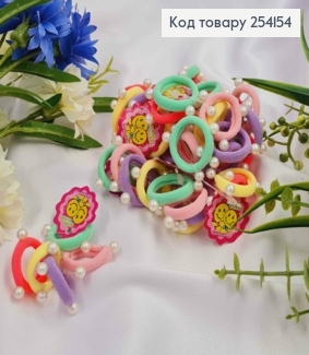 Набор детских резинок с жемчугом, 50шт/уп. 254154 фото