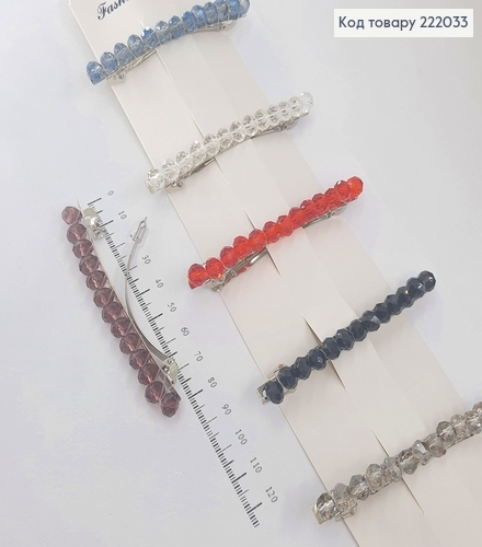 Заколка автомат металл с стиклярусом в асс. 222033 фото 1