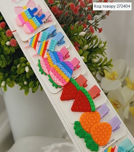 Заколка детская "Лего" 4,5см 20шт.\уп. 272404 фото 1