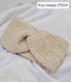 Пов'язка чалма, каракуль "букля", СІРОГО кольору, 48*11см,( дуже якісний) ручна робота, Україна 275224 фото