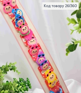 Набор резинок (20шт), LABUBU, Яркие цвета, резинка 2см, фигурки 2,5*3см 261360 фото