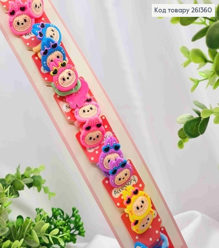 Набор резинок (20шт), LABUBU, Яркие цвета, резинка 2см, фигурки 2,5*3см 261360 фото 1