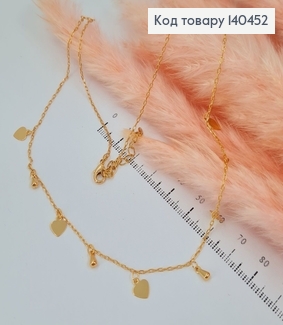 Подвеска Сердечка 45+5 см Xuping  18К 140452 фото