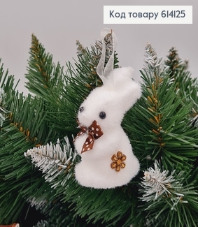 Зайка пинопласновой БЕЛИЙ 8*5см  614125 фото