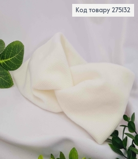 Повязка чалма, Ангора-Мягкая-Качественная, рубчик, БЕЛОГО цвета, 42*12см, ручная работа, Украина. 275132 фото