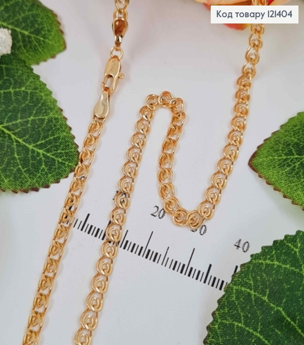 Цепочка 3,5мм, длина 55см, плетение лав, "love", Xuping 18K 121404 фото 1