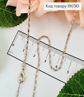 Цепочка родимая, Улиточное плетение, дл. 60см, шир. 1мм, Xuping 18К 190310 фото