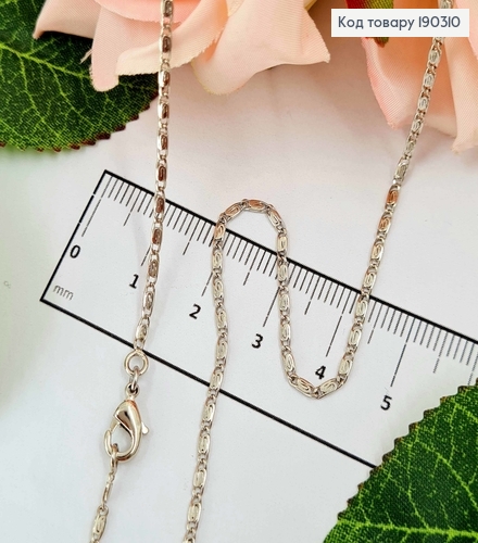 Цепочка родимая, Улиточное плетение, дл. 60см, шир. 1мм, Xuping 18К 190310 фото 1