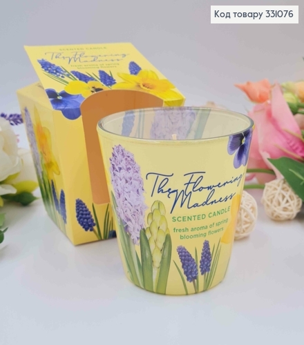 Аромасвічка стакан The Flowering Madness (fresh aroma of spring blooming flovers), 115г/30год. 331076 фото 1