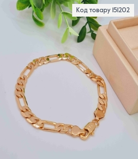 Браслет плетение КАРТЬЕ, ширина 6мм, длина 19см, Xuping 18K 151202 фото