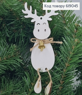 Игрушка на елку деревянная Олень с висящими ногами 18*8 см 619045 фото