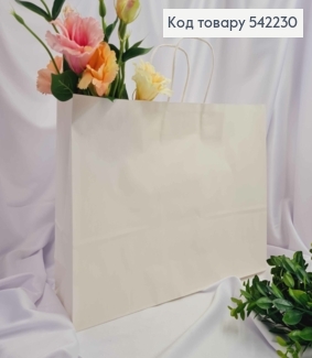 Пакет бумажный 42*31*12см Белый Крафт 542230 фото