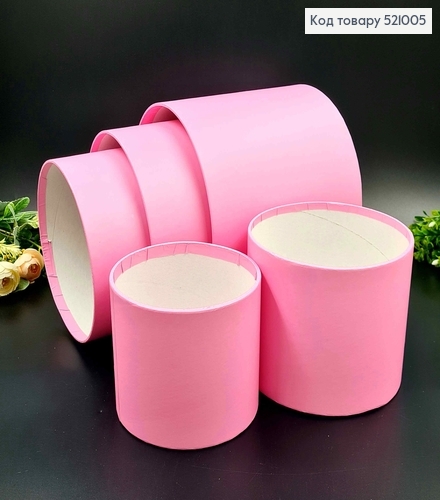 Набор Коробок 5шт, Без крышки, Розового цвета 17,5*20,5см, 16*18,5см, 14*16,5, 12*14,5, 11*12,5см. 521005 фото 1