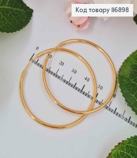Серьги кольца, диаметр 5см, Xuping 18K 116898 фото