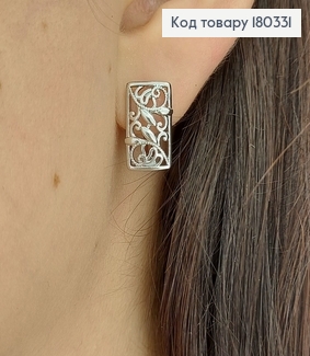Серьги деловые родироване медзолото Xuping 180331 фото