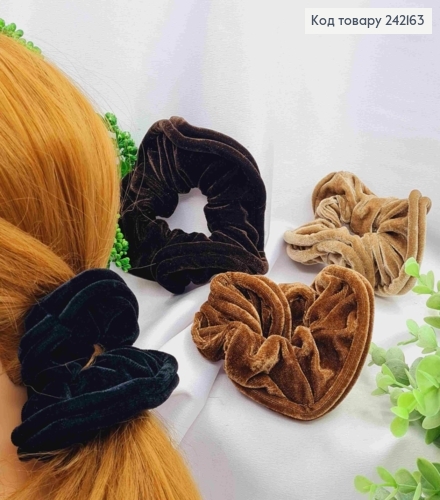 Резинка об'ємна Велюр, 11см, Кольори в асортименті 242163 фото 1