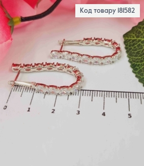 Сережки родовані Стріли оздоблені Блискучими камінцями 3,4см, Xuping 181582 фото