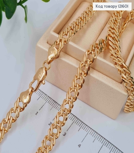 Цепочка РОМБОВОЕ ПЕЛЕТЕНИЕ, ширина 6мм, длина 50см, Xuping 18K 121601 фото 1