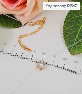 Жилка 45+5см с камнем 0,8мм, Xuping 18K. 121347 фото