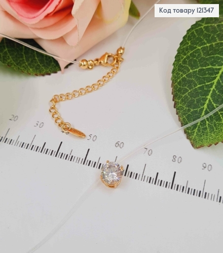 Жилка 45+5см с камнем 0,8мм, Xuping 18K. 121347 фото 1