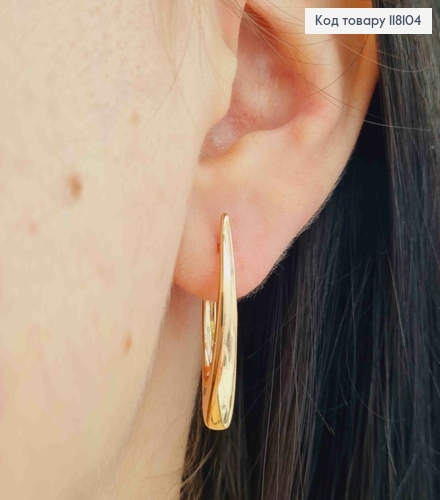 Серьги стрелы Расширенные вниз, 2,6см, английская застежка, Xuping 18К 118104 фото 1