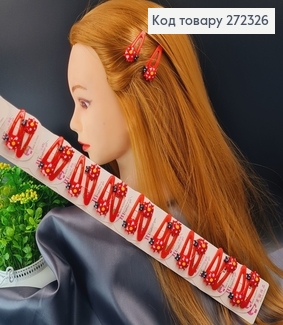 Заколка ток так детская  Божьия коровка  в асс.(10пар) 272326 фото