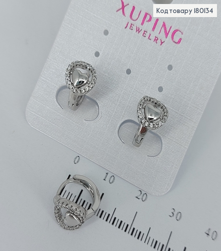 Серьги  кольца с камнями   Xuping 180134 фото 1