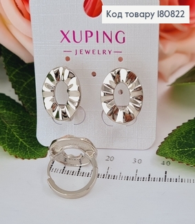 Сережки родовані кільця Об'ємне коло, 1,5*1,2см, Xuping 180822 фото