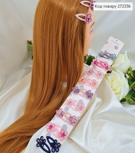 Заколка детская ток так Цветочек в асс 20 шт/уп 272336 фото 2
